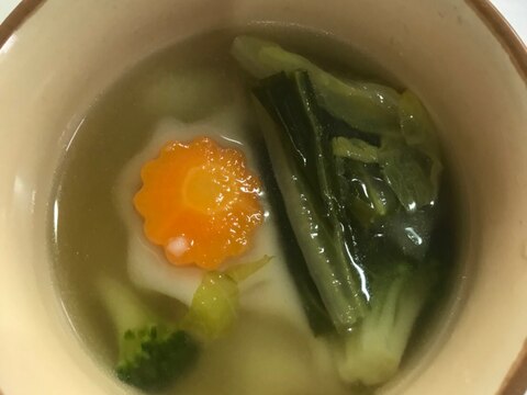 水餃子としろなとブロッコリーのスープ(^○^)
